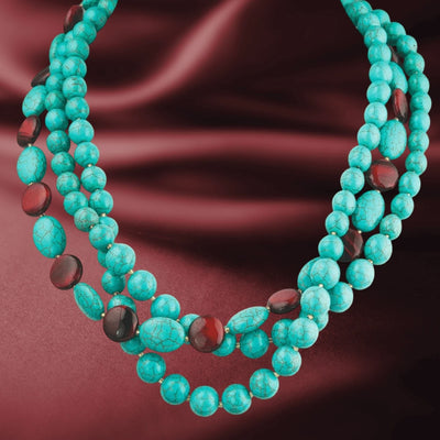 Daniel Steiger Turquoise and Tiger's Eye Necklace