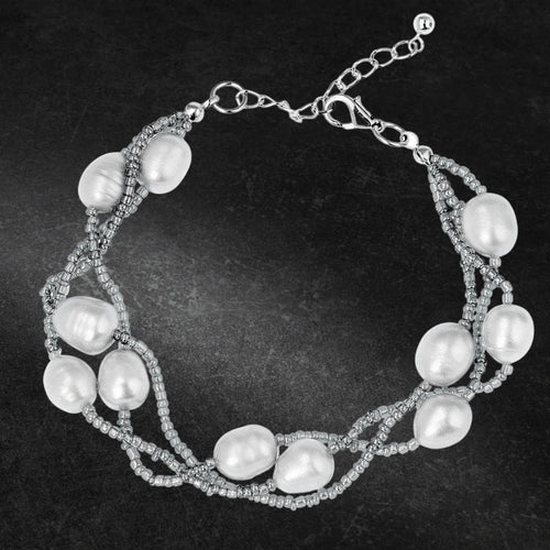 Daniel Steiger Dove Silver Pearl Bracelet