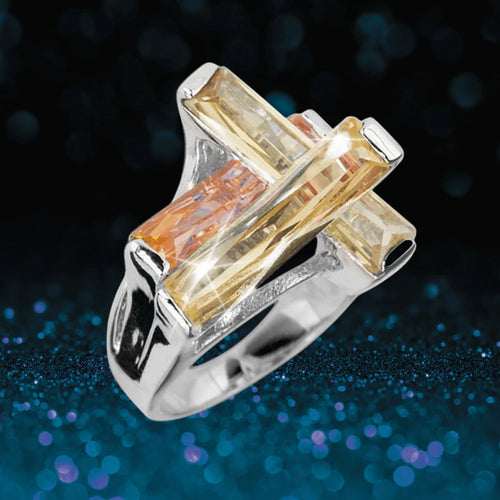 Daniel Steiger Champagne Contemporary Cross Ring