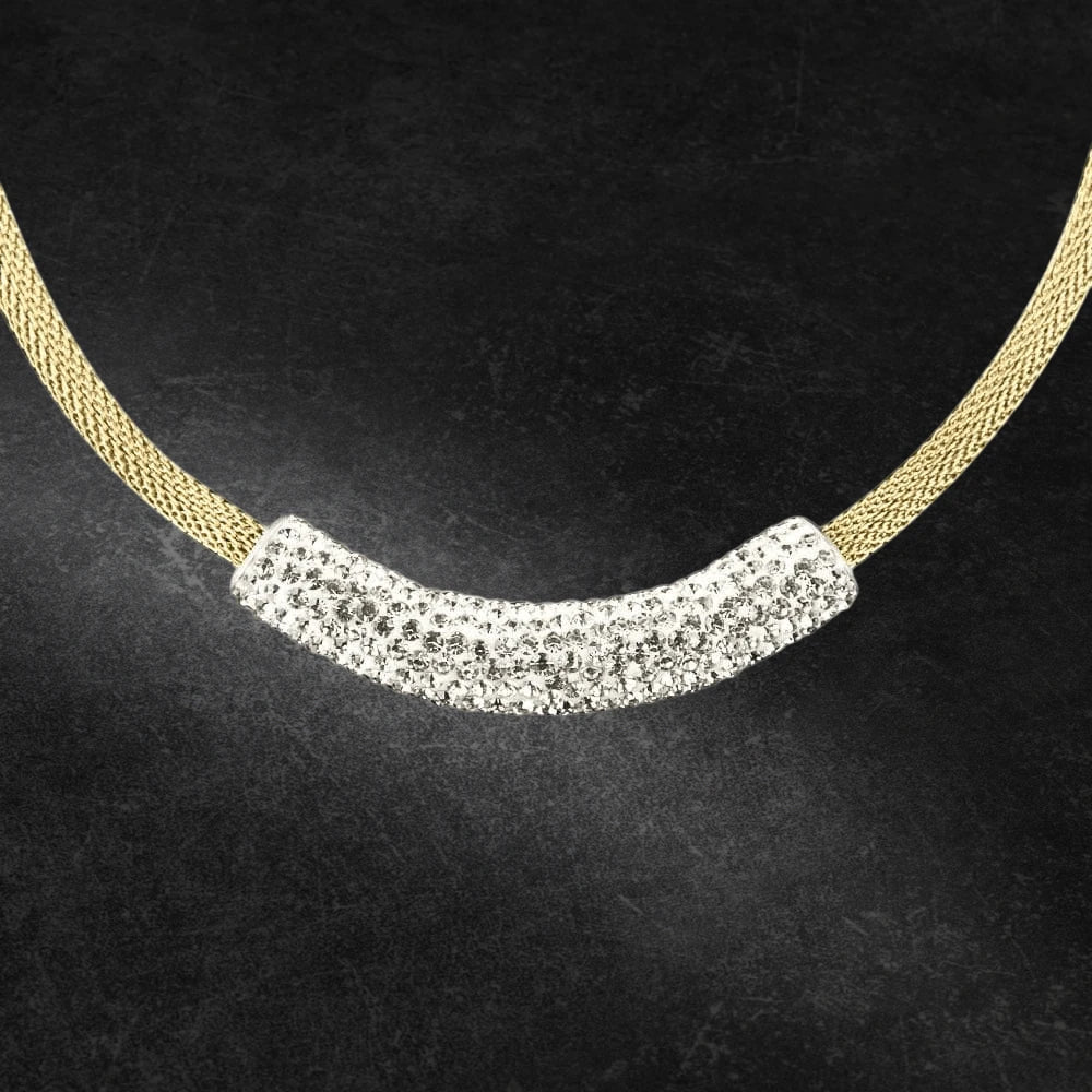 Daniel Steiger Crystal Contessa Gold Necklace