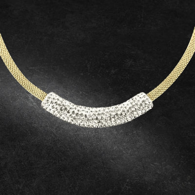 Daniel Steiger Crystal Contessa Gold Necklace