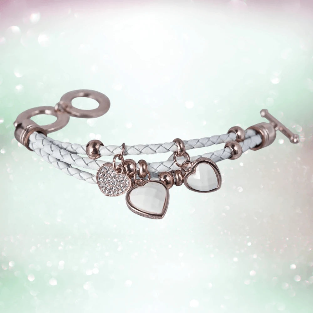 Daniel Steiger Silhouette White Leather Bracelet