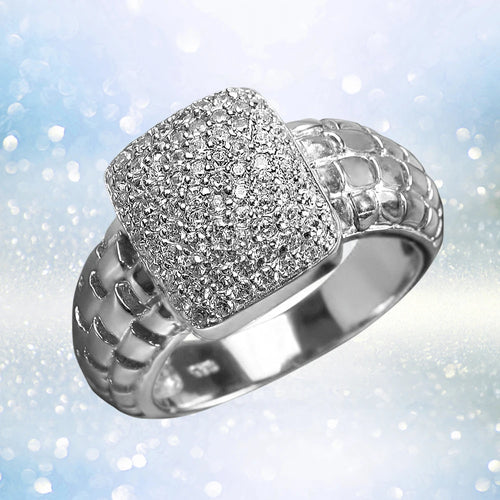 Daniel Steiger Star Spangled Rhodium Ring