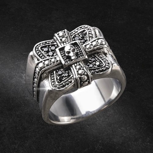 Daniel Steiger Midnight Skull Steel Ring
