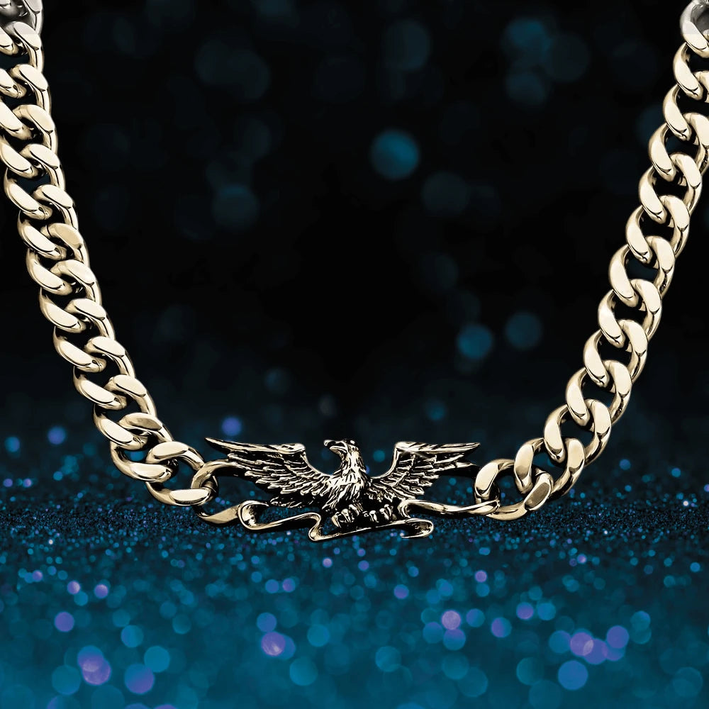 Daniel Steiger Patriot Eagle Gold Necklace