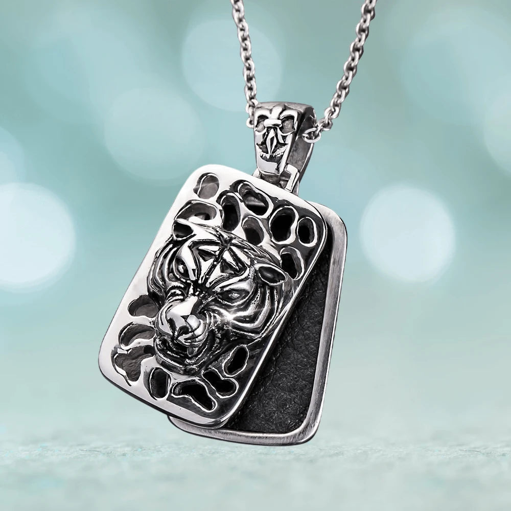 Daniel Steiger Tiger Dog Tag Pendant