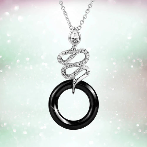 Daniel Steiger Ceramica Serpent Pendant