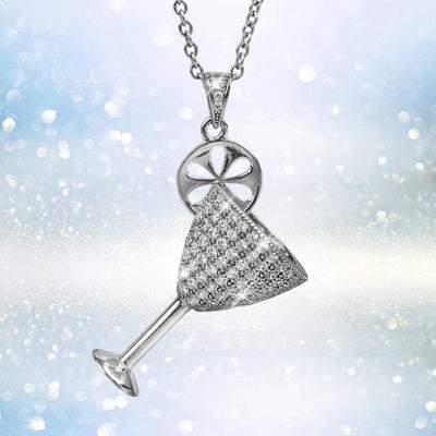 Daniel Steiger Happy Hour Rhodium Pendant