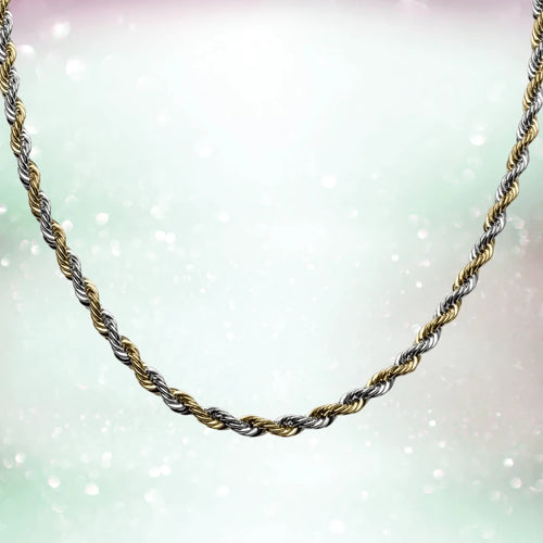 Daniel Steiger Two Tone Rope Chain Necklace