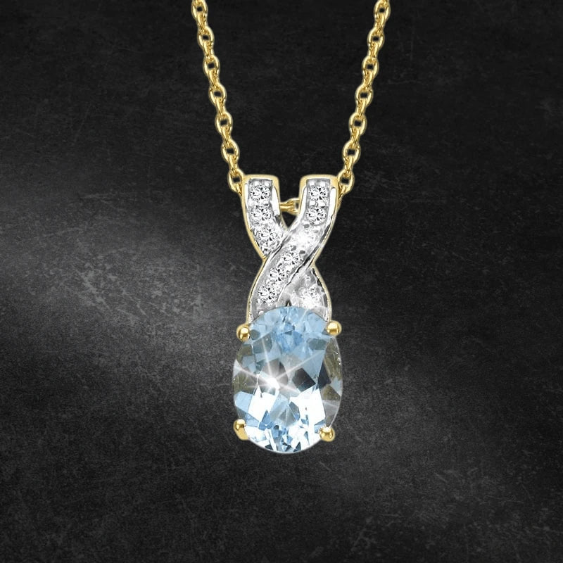 Daniel Steiger Majorelle Blue Topaz Pendant