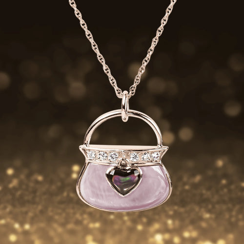 Daniel Steiger Panache Mother Of Pearl Handbag Rose Gold