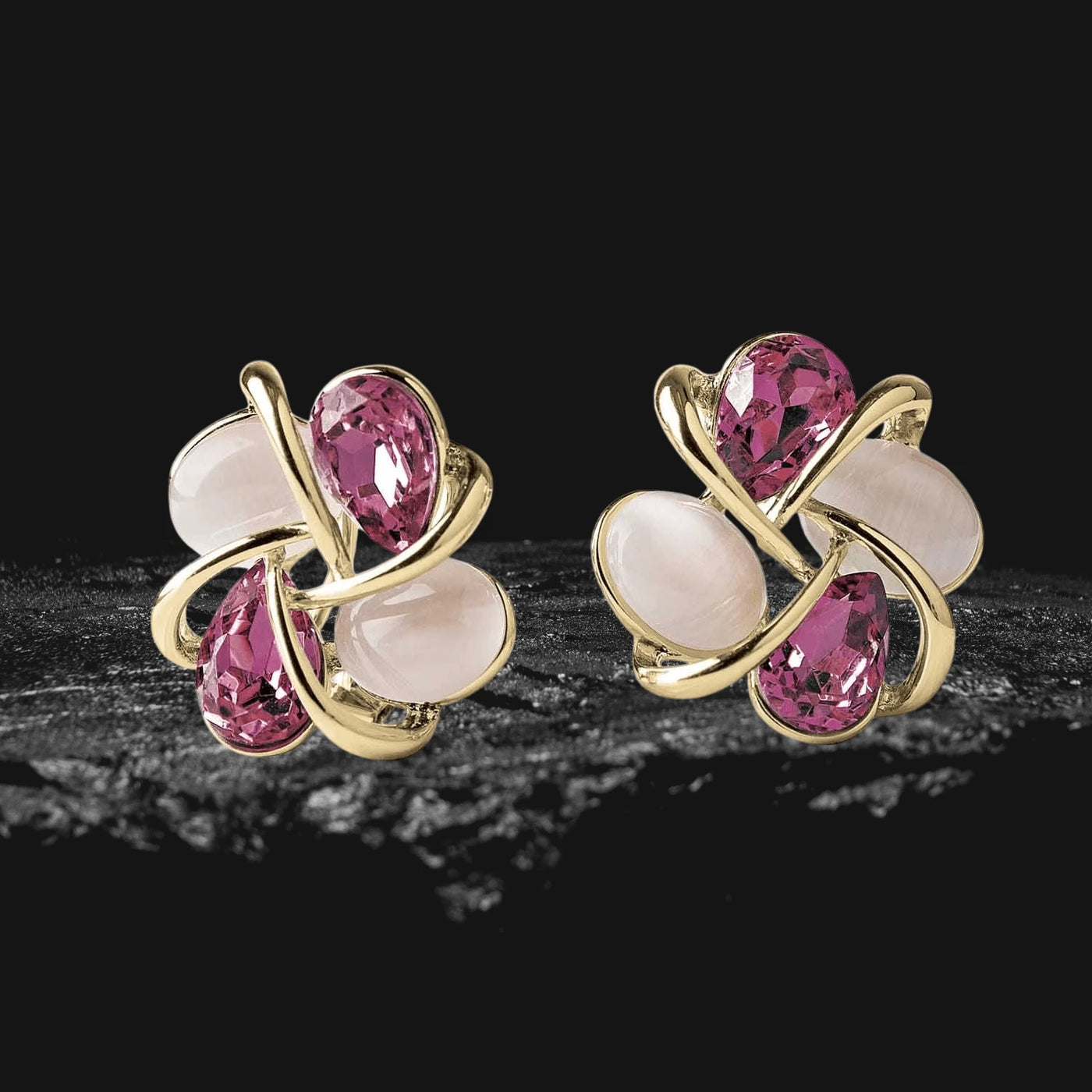 Daniel Steiger Orbit Swirl Earrings Gold