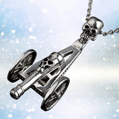 Daniel Steiger Skull Cannon Steel Pendant
