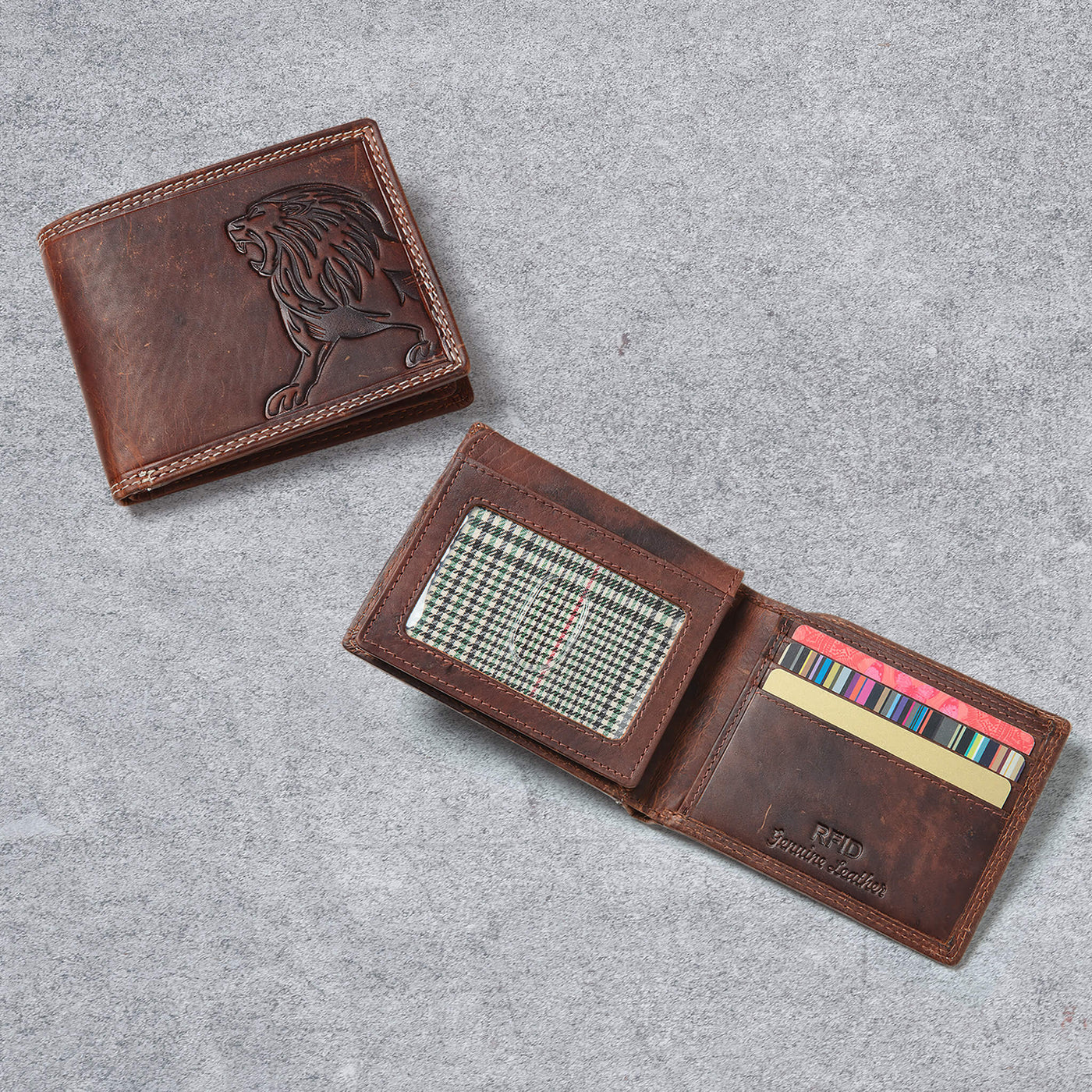 Daniel Steiger Lion Predator Leather Wallet