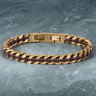 Daniel Steiger Woven Ridge Brown Men’s Bracelet