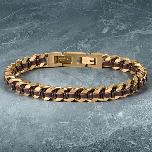 Daniel Steiger Woven Ridge Brown Men’s Bracelet
