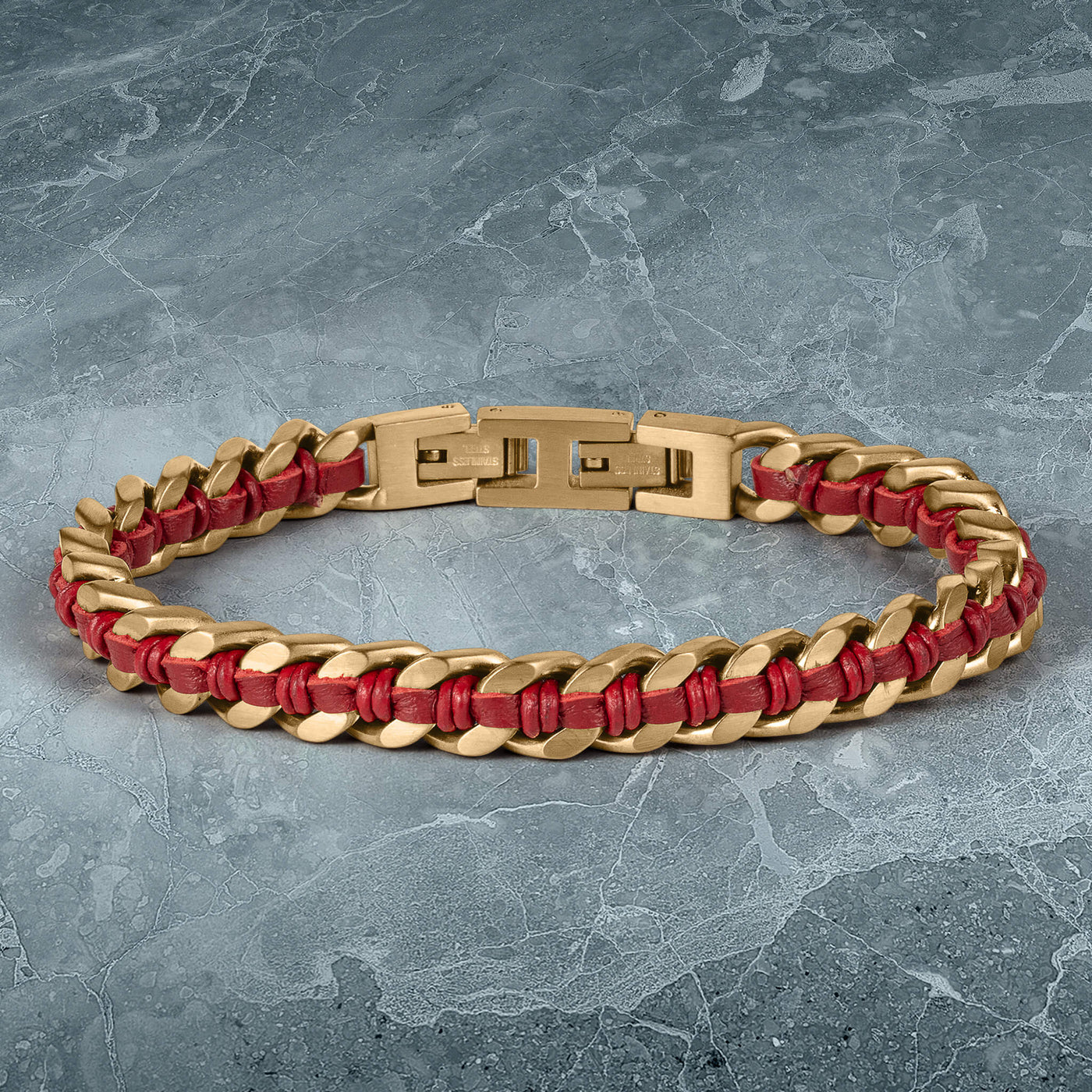 Daniel Steiger Woven Ridge Red Men’s Bracelet