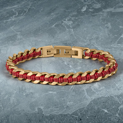 Daniel Steiger Woven Ridge Red Men’s Bracelet