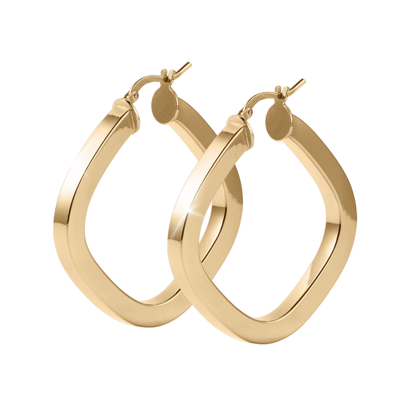 Daniel Steiger Hoopla Square Creole Earrings