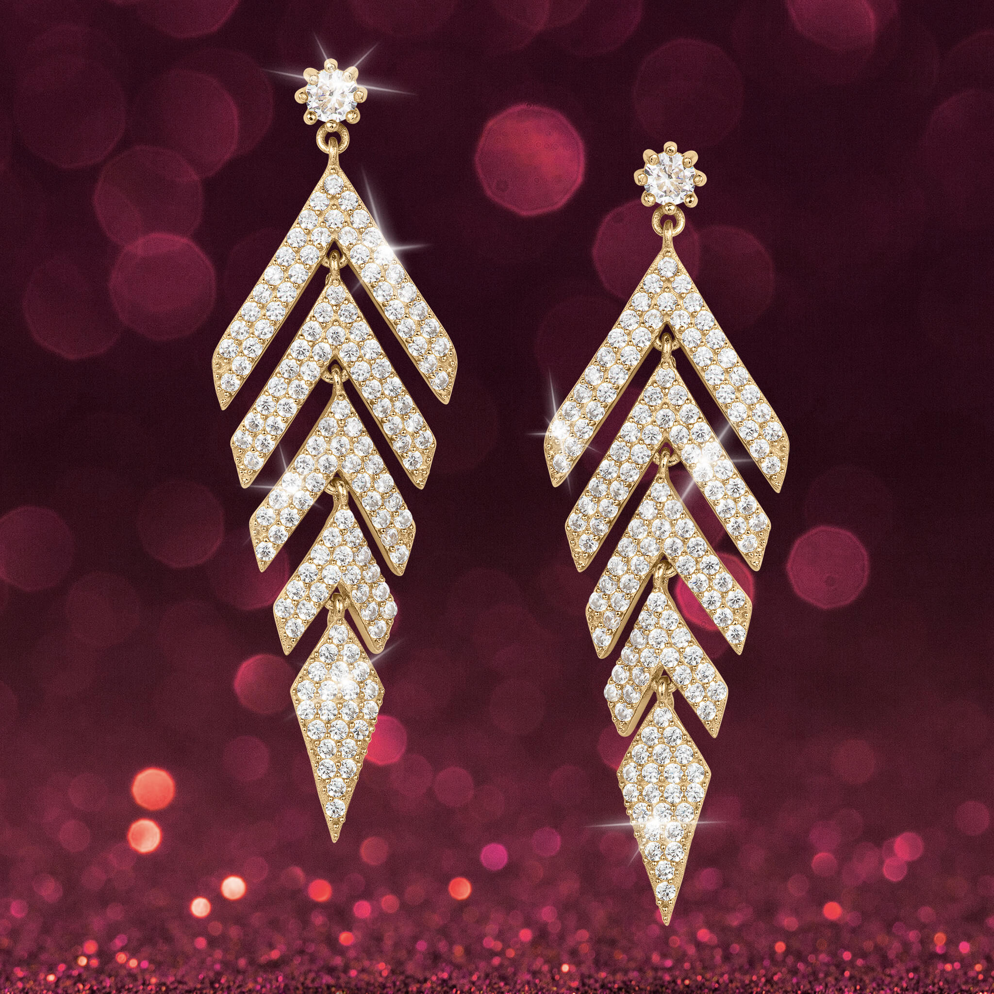 Golden Vortex Drop Earrings