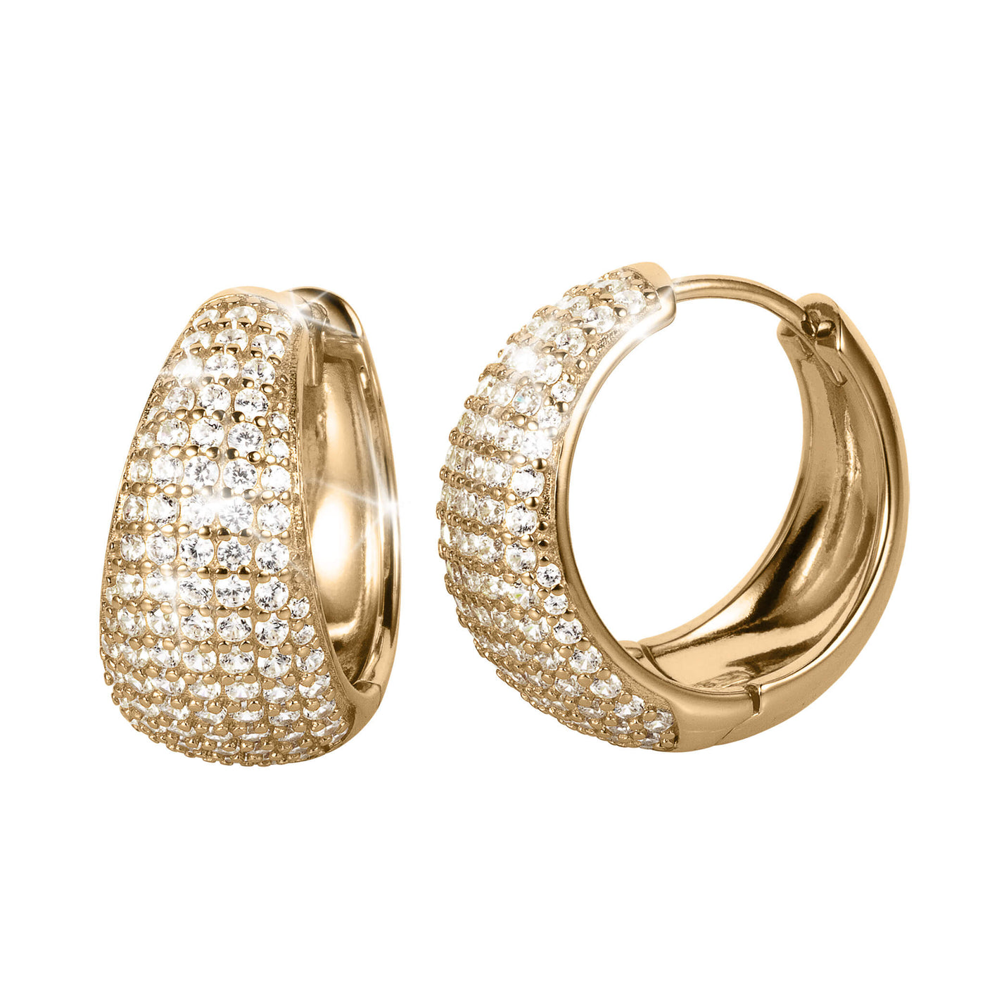 Daniel Steiger Nova Radiance Gold Hoop Earrings