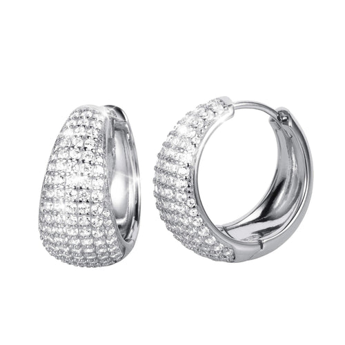 Daniel Steiger Nova Radiance Silver Hoop Earrings