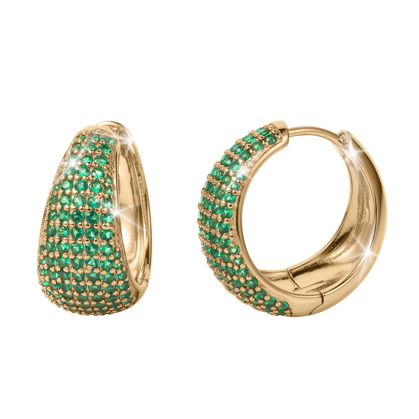 Daniel Steiger Nova Vivid Green Hoop Earrings