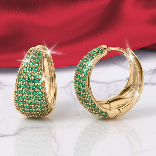 Daniel Steiger Nova Vivid Green Hoop Earrings