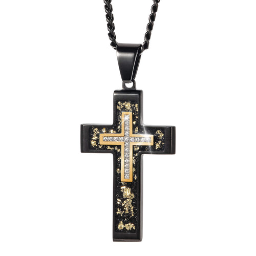 Daniel Steiger Nightfire Cross Pendant