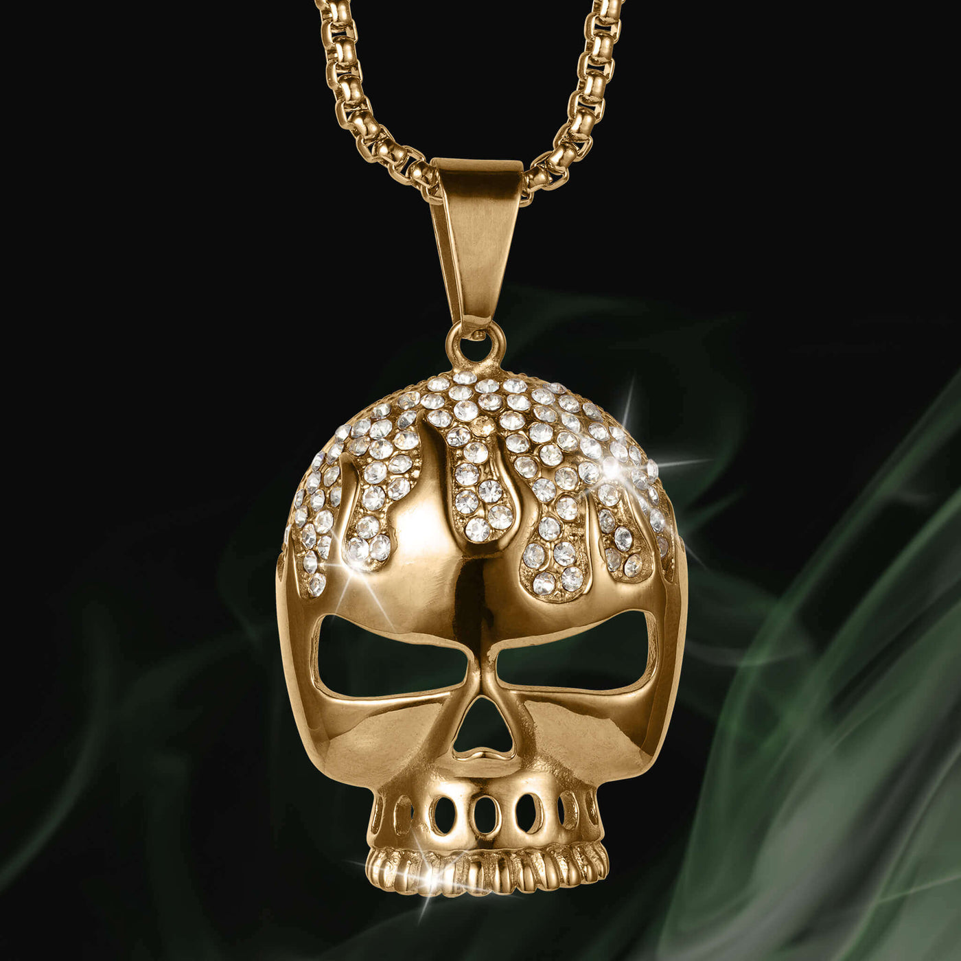 Daniel Steiger Flaming Skull Pendant