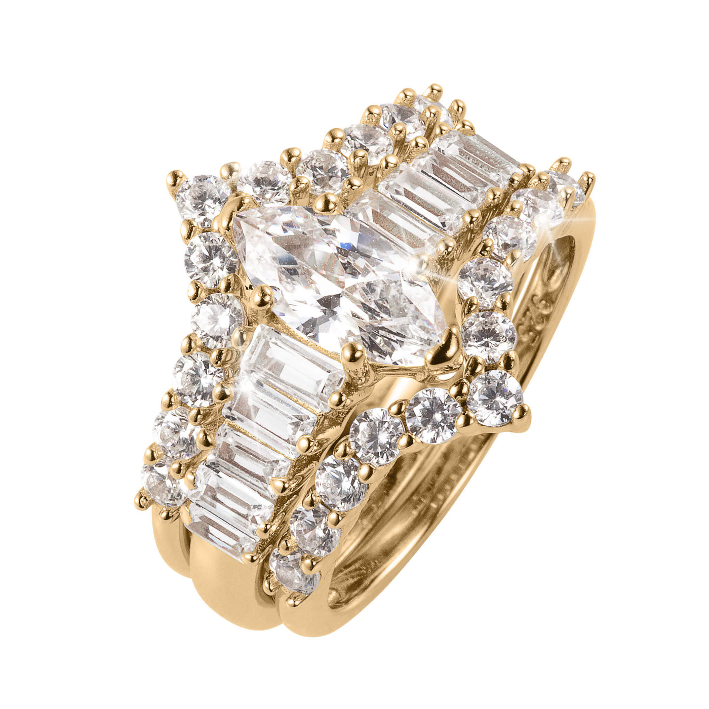 Daniel Steiger Illumina Marquise Bridal Ring Set