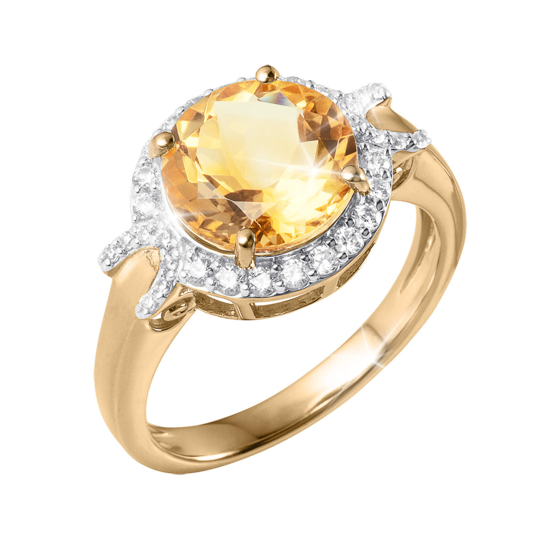 Golden Glow Citrine Ring