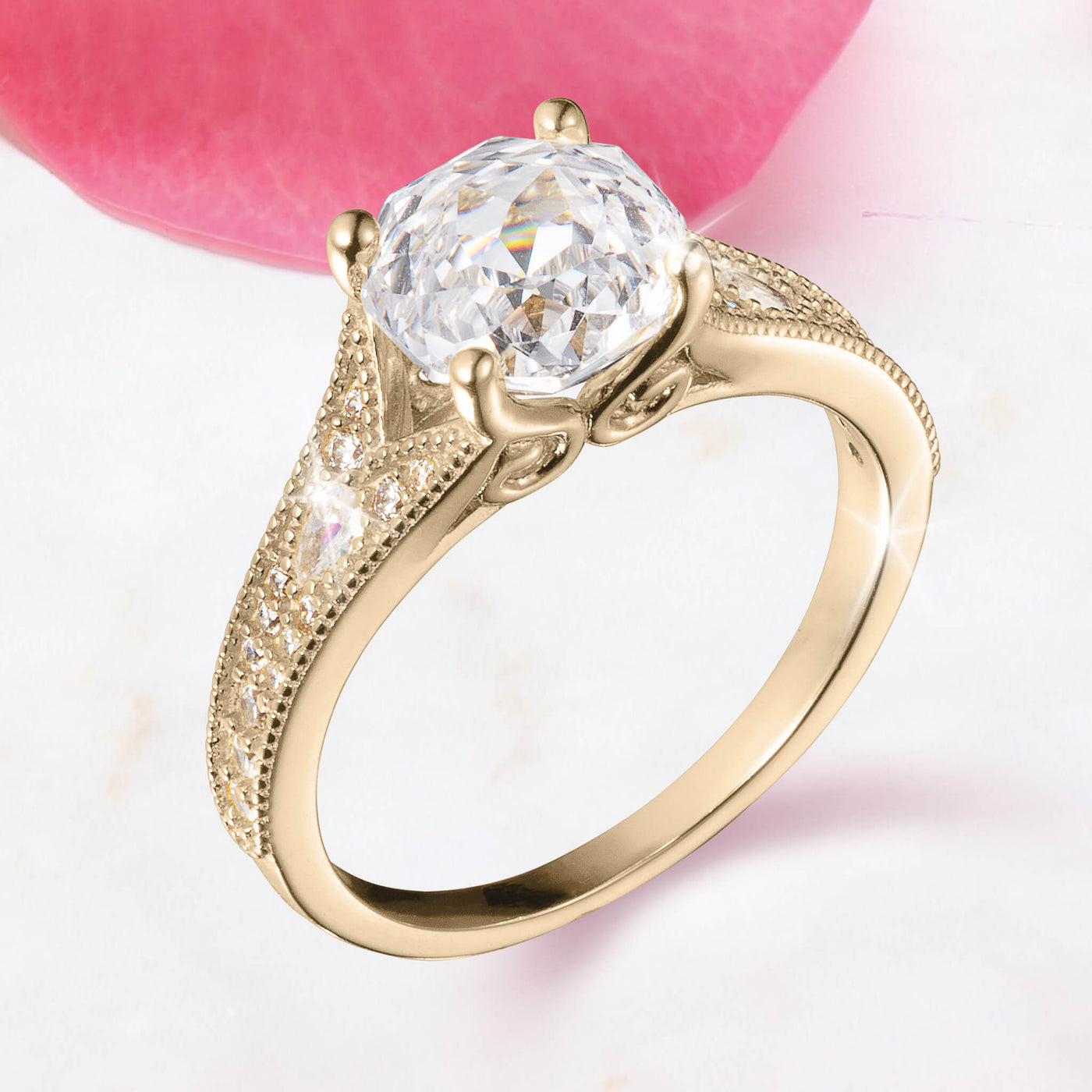 Daniel Steiger Enchanted Rose Clear Ladies Ring