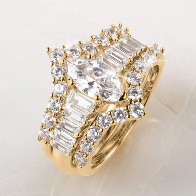 Daniel Steiger Illumina Marquise Bridal Ring Set