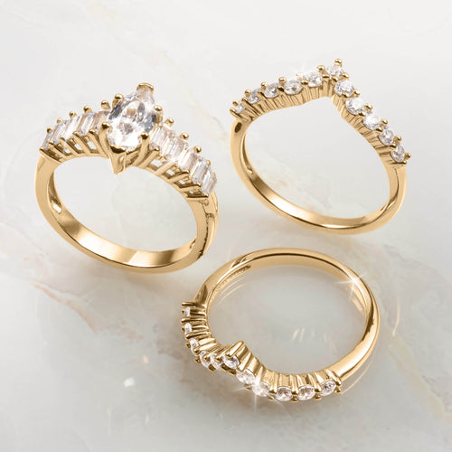 Daniel Steiger Illumina Marquise Bridal Ring Set