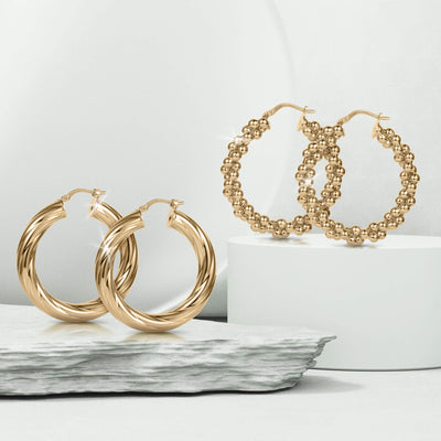 Roma Luxe Hoop Earrings Set