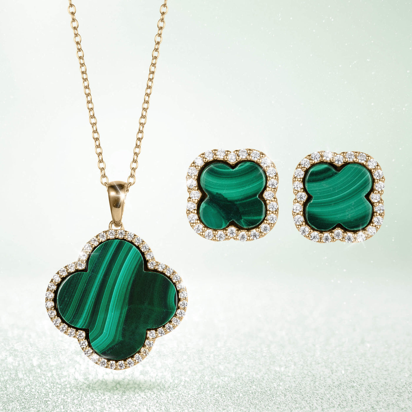 Daniel Steiger Fortuna Clover Malachite Collection