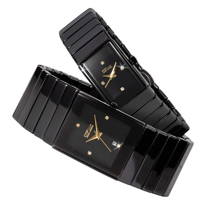 Daniel Steiger Nero Ceramic His & Hers Watch Set