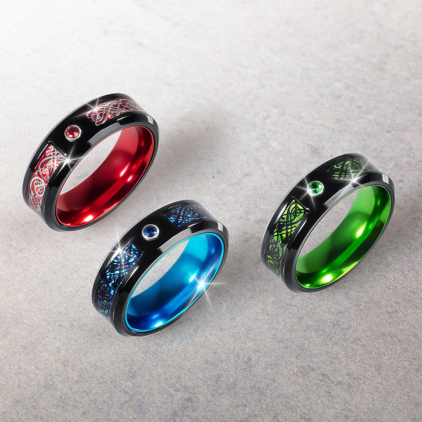 Daniel Steiger Blaze Blue Band Men's Ring