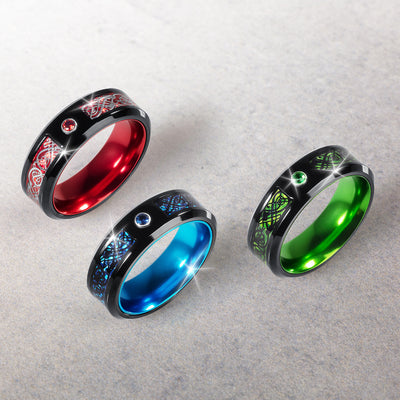 Daniel Steiger Blaze Blue Band Men's Ring