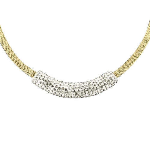 Daniel Steiger Crystal Contessa Gold Necklace