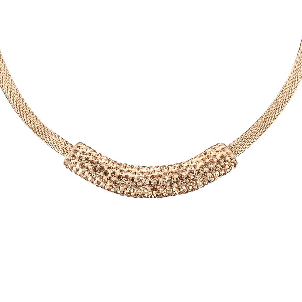 Daniel Steiger Crystal Contessa Rose Gold Necklace