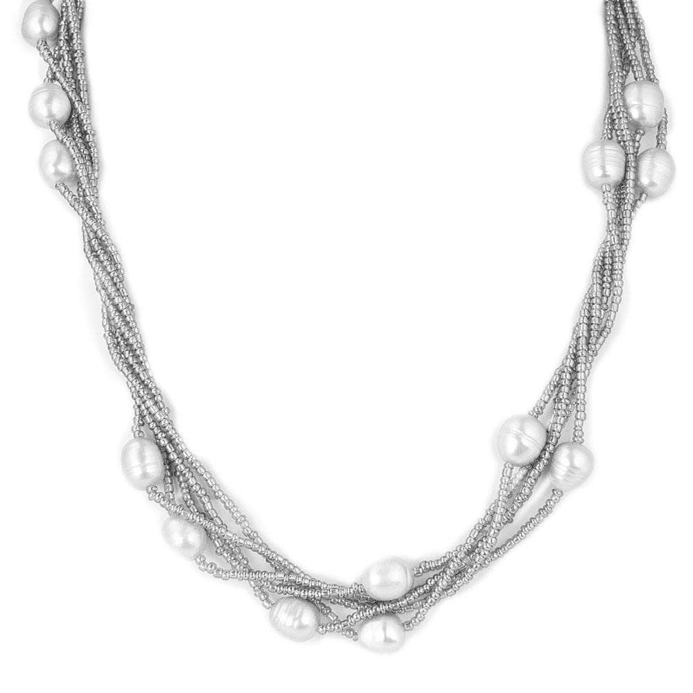 Daniel Steiger Dove Silver Pearl Necklace